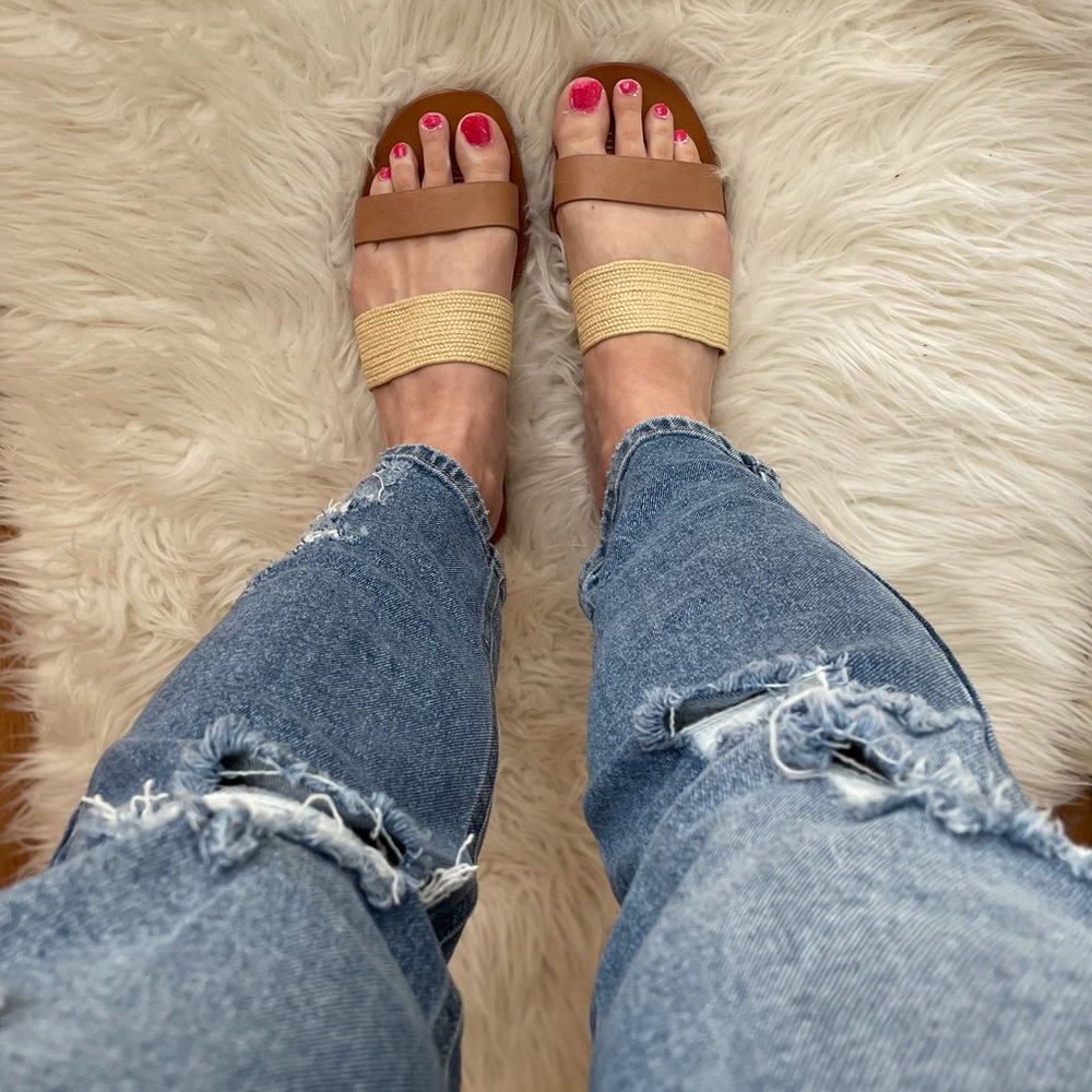 Lagertha Double Strap Woven Casual Sandals - Picture 3 of 12